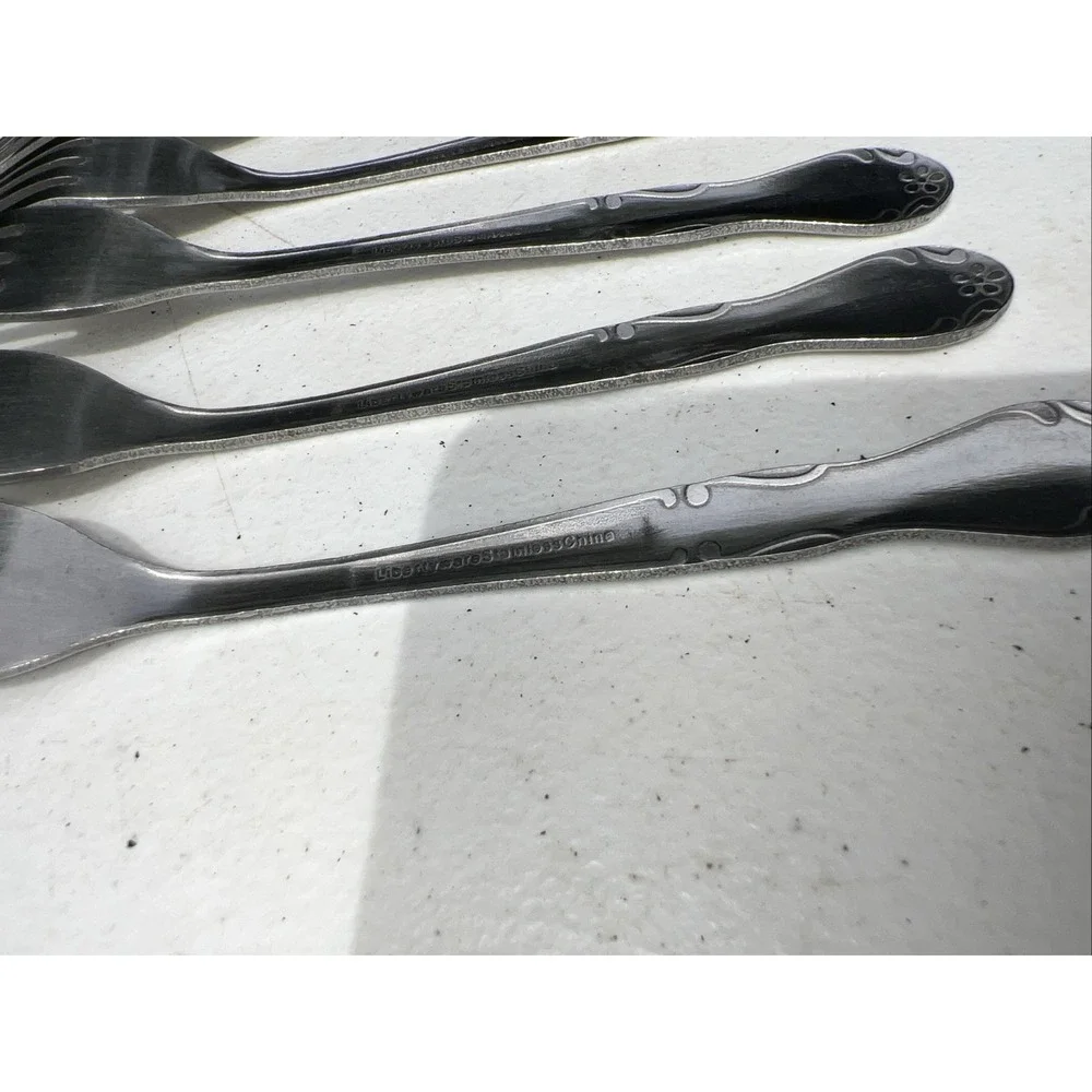 SET 6 DINNER  FORKS! Vintage ROSA LINDA stainless: By Libertyware